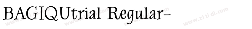 BAGIQUtrial Regular字体转换
